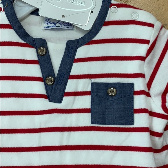 Seriously cute Baby boy striped onesie ❤️ - Picture 2 of 4